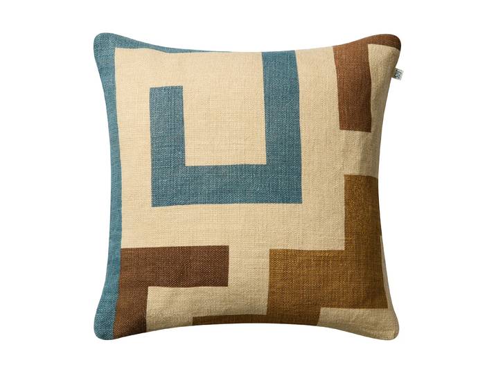 Chhatwal & Jonsson Housse de coussin Aman 50x50 cm Heaven blue-taupe-khaki