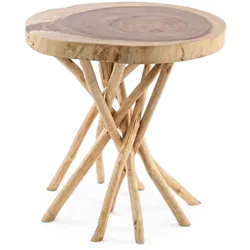 Couchtisch Solidad aus Suarholz, rundes Design, natürliches Finish, 56 cm Durchmesser