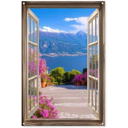 GARTENPOSTER Durchblick - Berg - Landschaft - Ausblicke - See Outdoor Bilder 80x120 cm