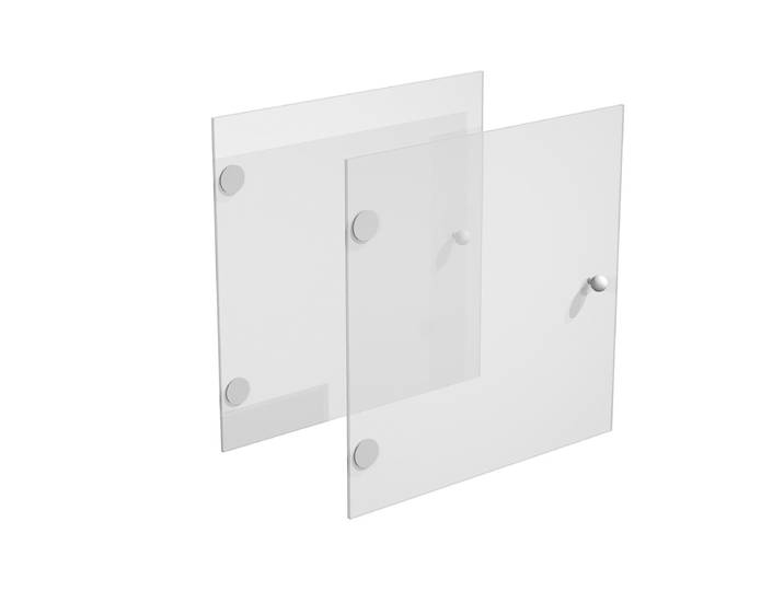 Portes vitrées Multicases en verre dépoli - Lot de 2