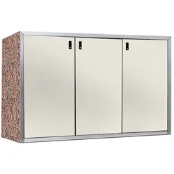 Paul Wolff Mülltonnenbox SILENT 123 Edelstahl Cremeweiß (RAL 9001) Granit Mixed