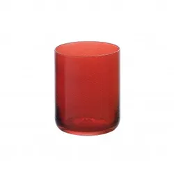 Spiralförmiges rotes Wasserglas Cl 41 H 10 Ø Cm 8 Mundgeblasenes Glas M1934 6er-Packung