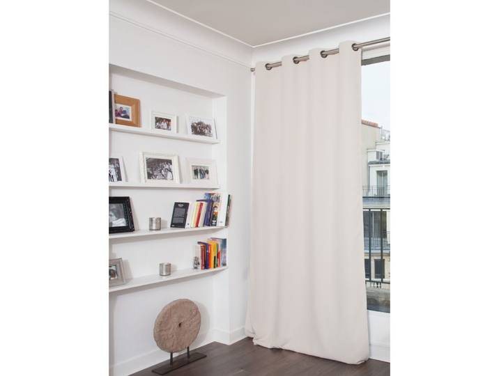 Rideau occultant oeillets beige mc636 140lx260h