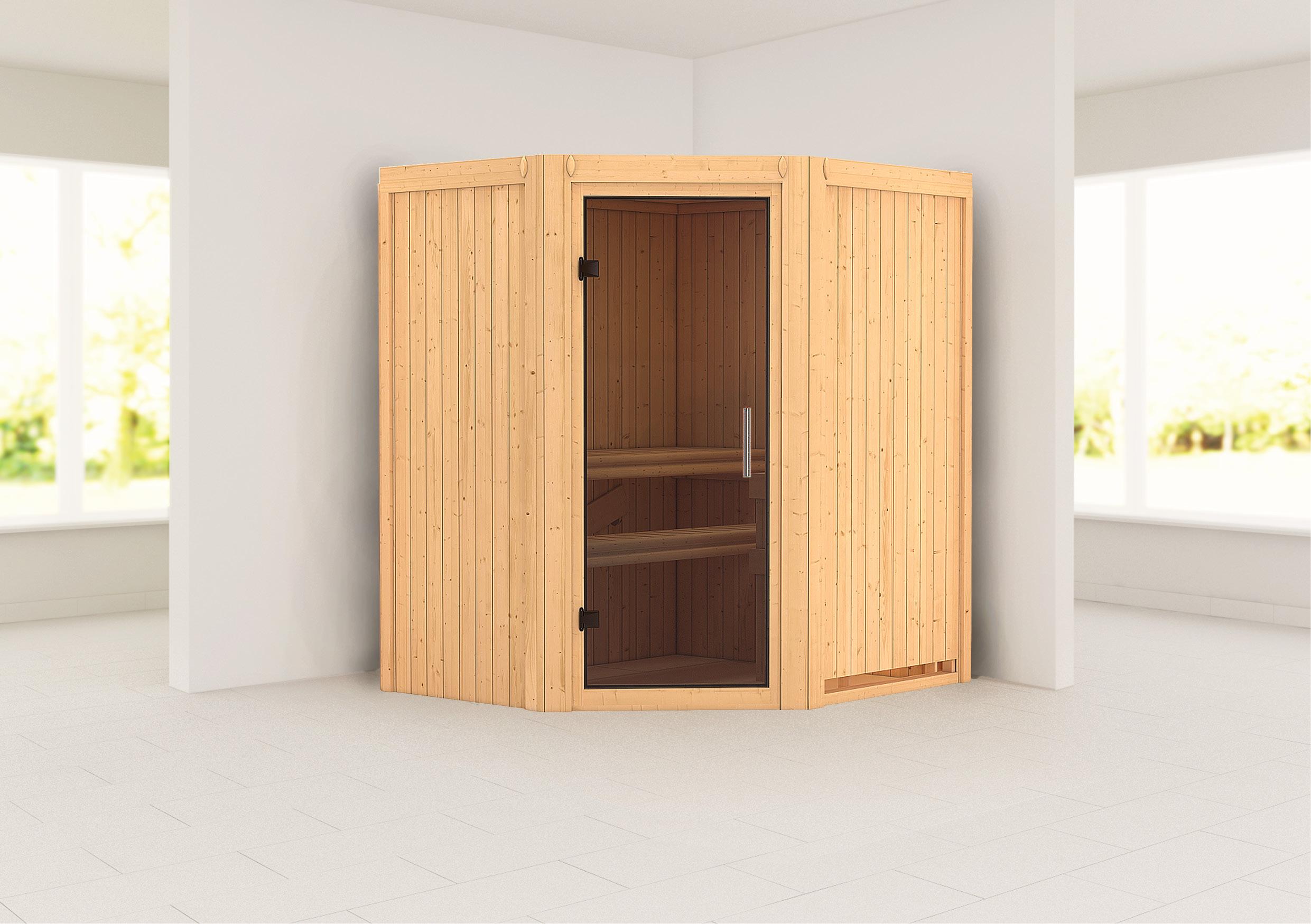 Karibu Sauna "Ruacana" SET naturbelassen ohne Ofen