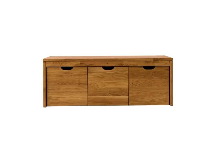 Banc avec 3 cubes de rangement en chêne massif