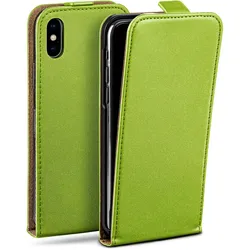 moex Flip Case iPhone XS Klapphülle Leder Optik