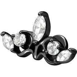 Titan Labret mit Innengewinde GOTISCHE KRONE