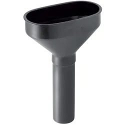 Geberit Trichter 352379161 Ø 50 mm, oval, mit Ventilsieb, PE-HD, schwarz