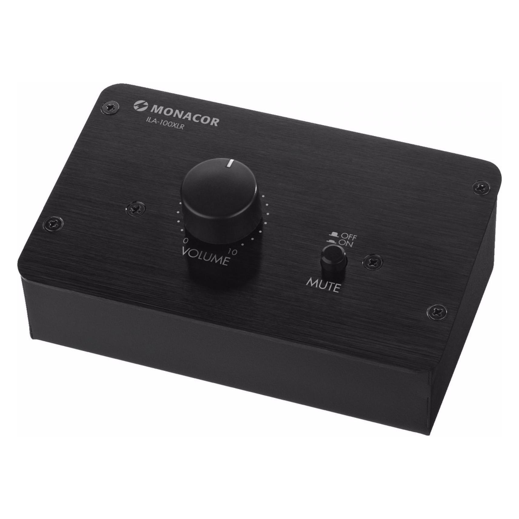 Monacor Pegelregler 2xComboXLR/6.3mm 1x3.5mm (ILA-100XLR)