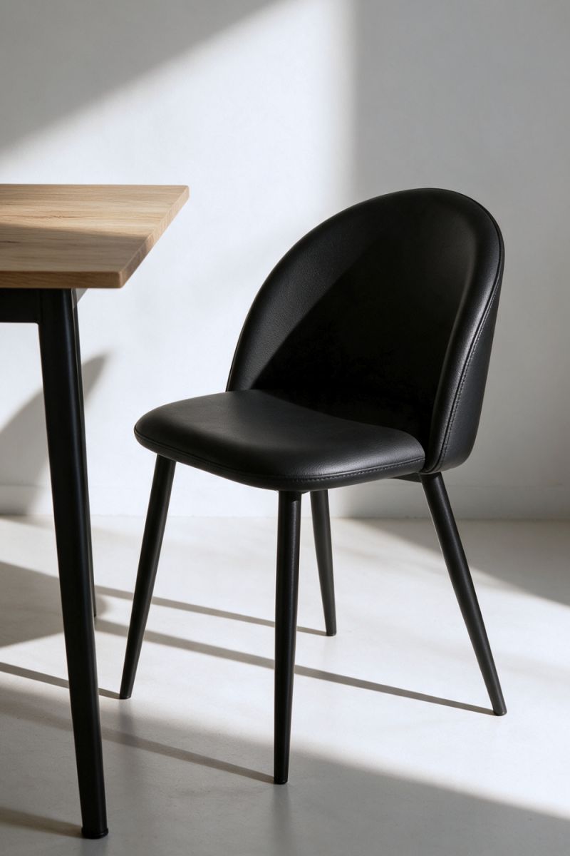 RegalosMiguel Silla Black Vint Polipiel - Negro