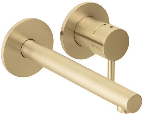 Herzbach Design iX PVD Fertigmontageset 21.139754.1.41 Brass Steel, Unterputz Waschtischarmatur, 210mm
