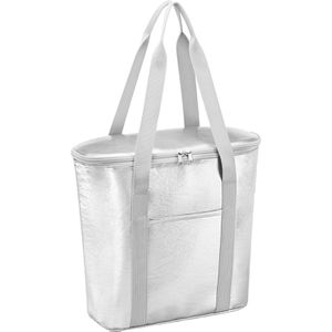 Reisenthel Kühltasche Thermoshopper silver crackle, faltbar, wasserabweisend, mit Schultergurt,15 Liter