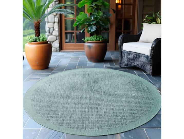 Outdoorteppich AYYILDIZ TEPPICHE GIZA 1410, auch als Läufer und Rund , blau, H:3mm Ø:200cm, Polypropylen, Teppiche, Outdoorteppich, Läufer, In- und Outdoor, Wetterfest, Wasserabweisend, robust