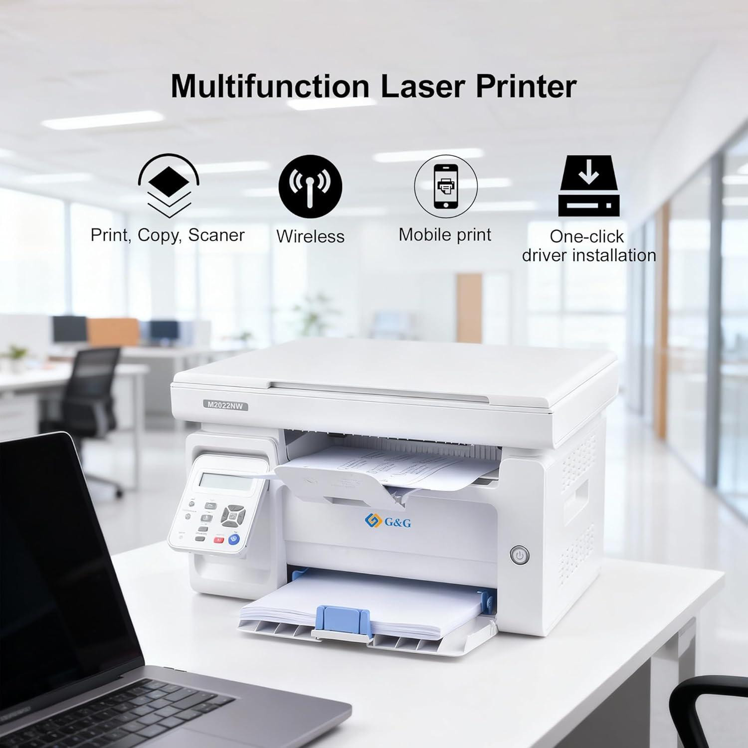 Selius Multifunctionele Laserprinter - Zwart-wit - Wi-Fi - 3-in-1