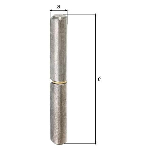 GAH Profilrolle Bandlänge 140 mm Stahl blank Stift-Ø 9 mm (414894)
