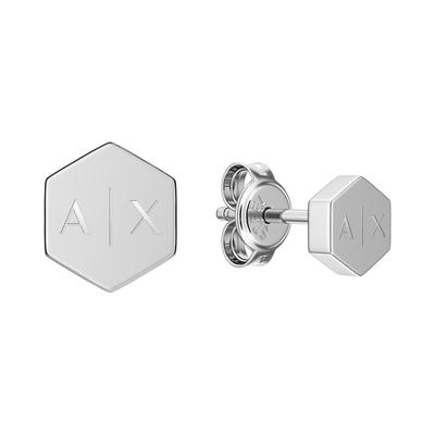 Paar Ohrstecker ARMANI EXCHANGE, silber (edelstahlfarben), Ohrringe, Herren, Edelstahl