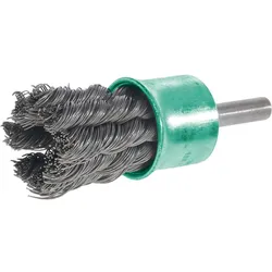 Pinselbürste Lessmann ø: 22mm mit 6mm Schaft gezopft Edelstahldraht: 0,25mm