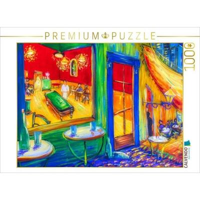 CALVENDO Puzzle Caféterrasse mit Billardzimmer | 1000 Teile Lege-Größe 64x48cm Foto-Puzzle für glückliche Stunden