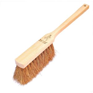 Peggy-Perfect Handfeger Langstielhandfeger, aus Holz, mit langem Griff, braun, mit Poly-Kokos-Borsten