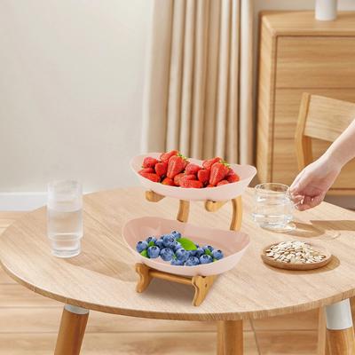 All Categories Goods Modern 2 Tier Bamboo Fruit Bowl Stand With Removable PP Bowls Kitchen Counter Storage & Fruit Basket Organizer Modern 2 Tier Bamboo Fruit Bowl Stand With Removable PP Bowls Kitchen Counter Storage & Fruit Basket Organizer
