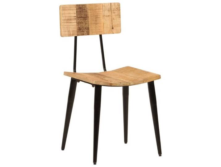 Mode Chaises à manger/cuisine - lot de 2 - PARAJIE - max charge 110kg - 44x40x80cm Bois de manguier solide @4411942380