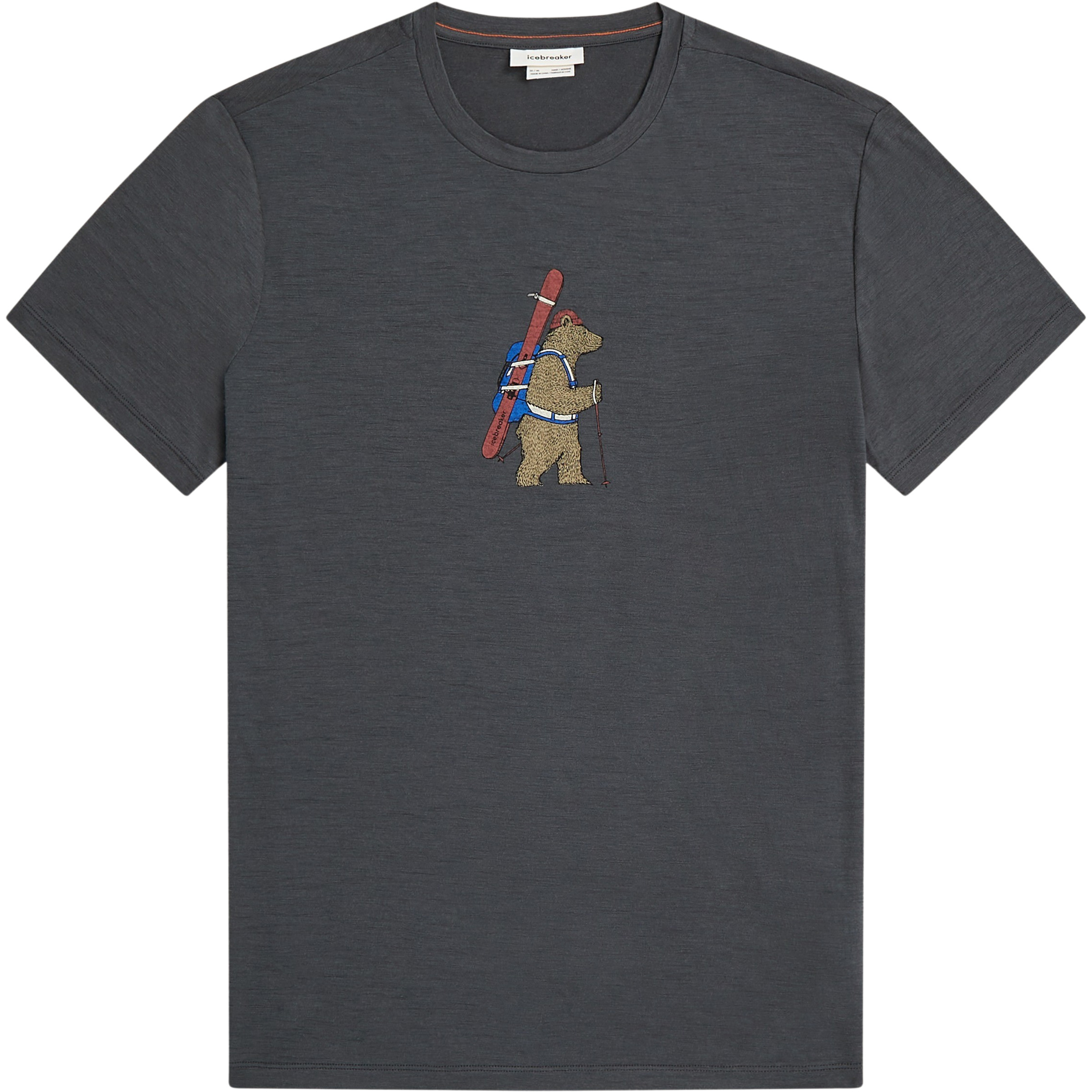 Icebreaker Merino 150 Tech Lite Bear Tour Herren T-Shirts grau Größe S Trekking Hautfreundlich Merinowolle