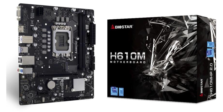 Biostar H610MHP 2.0 moederbord zwart