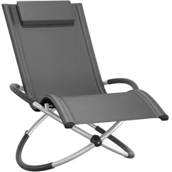tectake Sonnenliege Paulina ergonomisch, faltbar, 150 kg  Grau