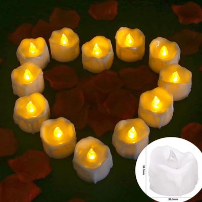Inspired Finds AmbienceGlow Warm White Flicker LED Tea Lights Set (24 Pack) Safe & Stylish Decorative Candles tea Light Candle 12pcs Pack