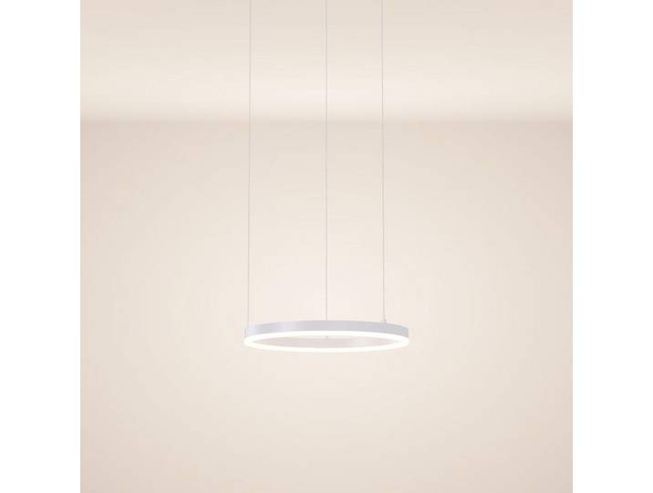 s.luce Led-Hängeleuchte Ring Direkt/Indirekt 5m Weiß Ø 40cm, Metall, Rund,Rund, LED integrated, 40x3.3x40 cm, Lampen & Leuchten, LED Beleuchtung, LED-Hängeleuchten