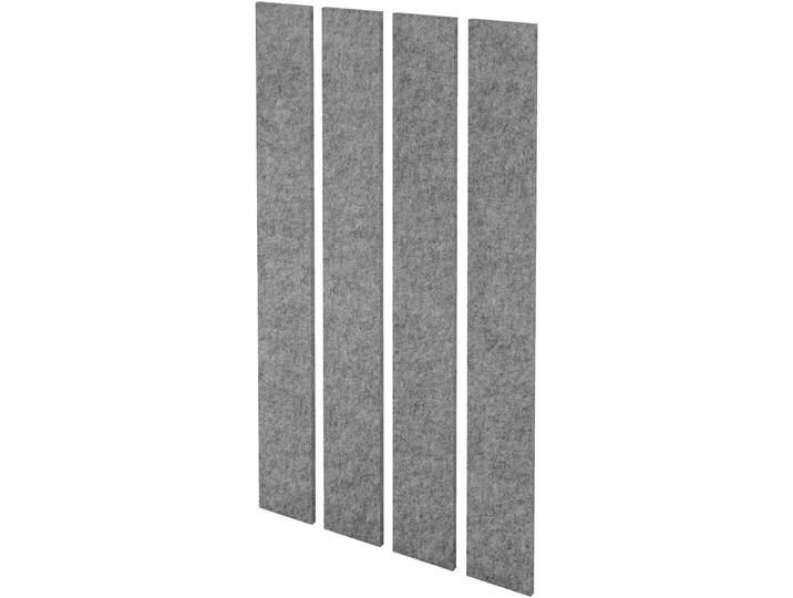 Akustik-Wandelement Office grau Vlies B 200 cm T 2.5 H 25 cm - Akustik-Wandelement