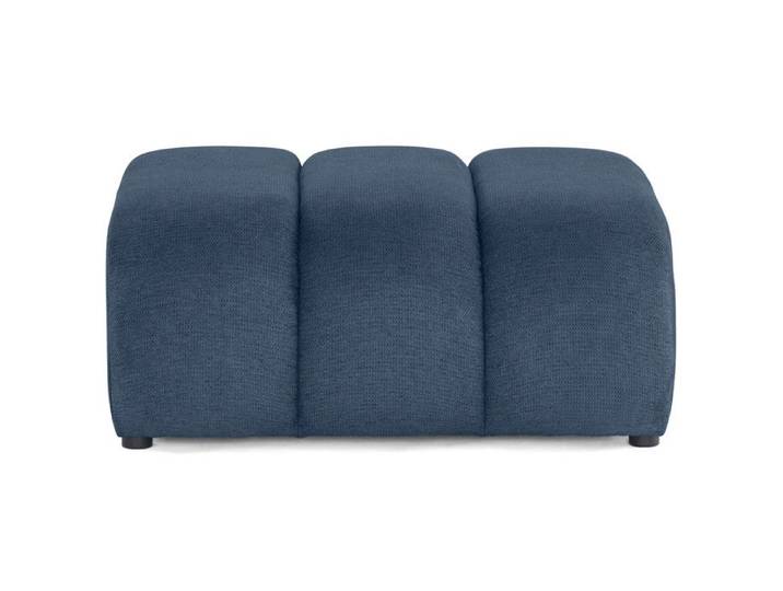 Debbie - pouf en tissu texturé - Bleu