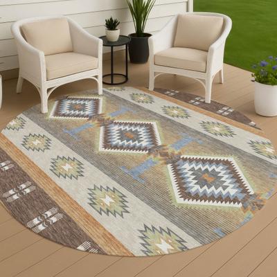 Addison Rugs Machine Washable Indoor/ Outdoor Global Chennai Chantille Rug