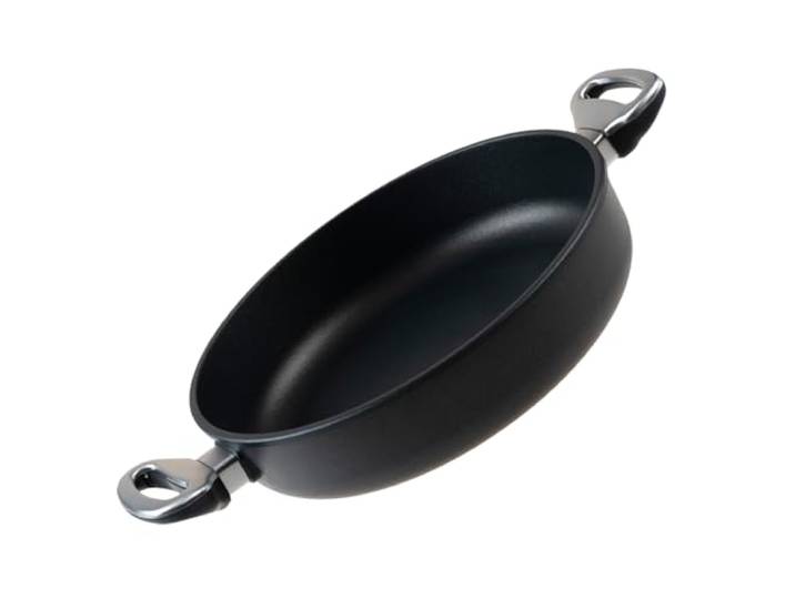 Harecker Bräterpfanne 28 cm Ø aus Aluguss mit Seitengriffen PFOA-freie Antihaftbeschichtung für Induktion, Ceran, Gas & Elektro Made in Germany backofenfest bis 240 °C