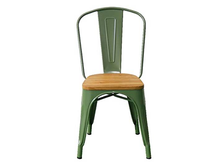 RED DECO Stuhl, Metall Holz, grau, one Size