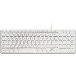 Perixx PERIBOARD-213 DE W USB Tastatur Deutsch, QWERTZ Weiss (DE, Kabelgebunden), Tastatur, Weiss