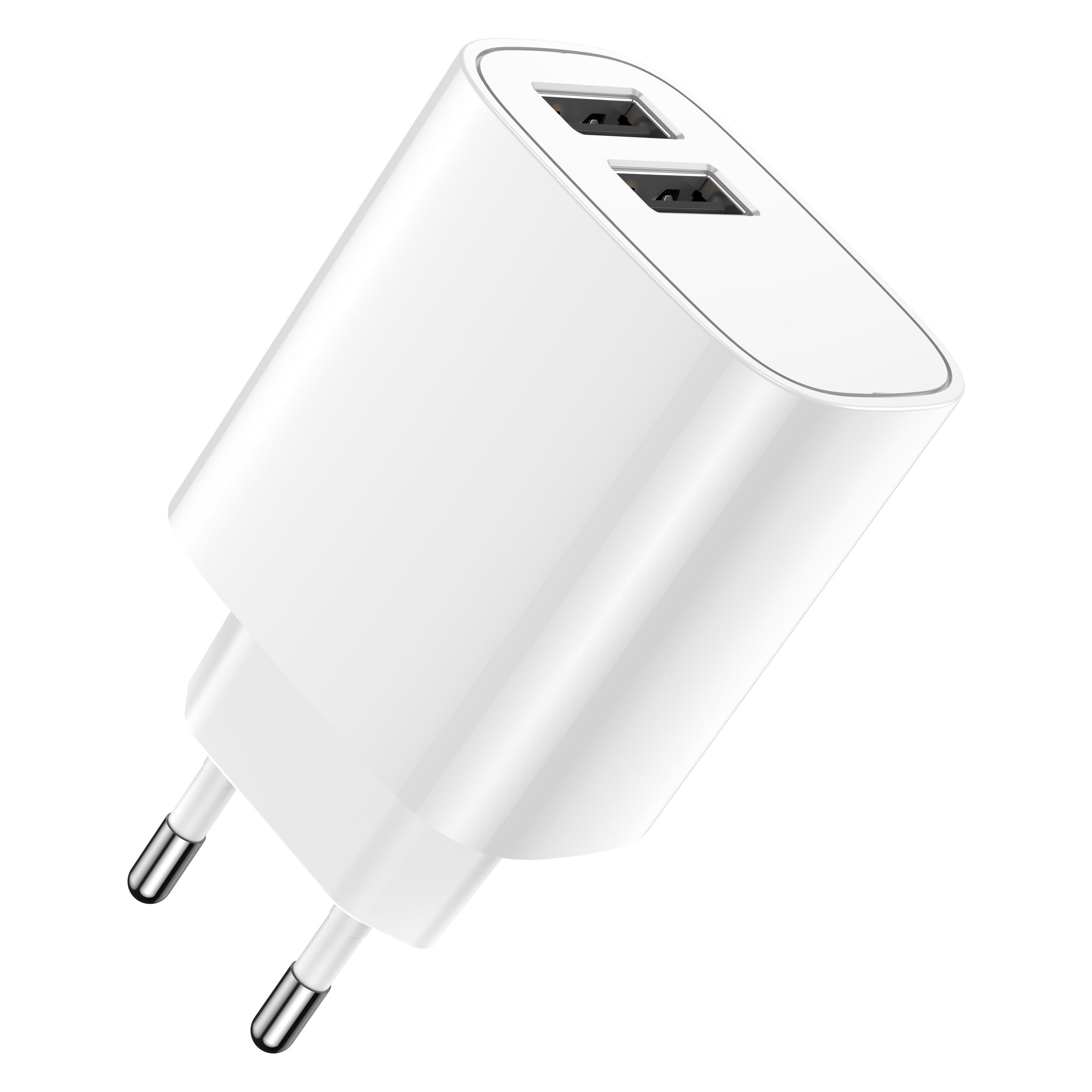 Forever Core Forever Wandladegerät 2xUSB 2,4A LS-03 weiss (2 Ports) (GSM113212)