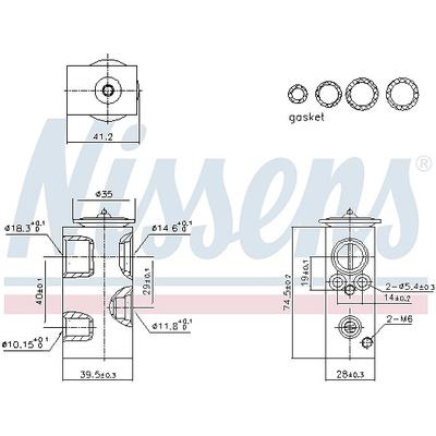 Nissens Expansionsventil, Klimaanlage [Hersteller-Nr. 999426] für Dacia, Renault