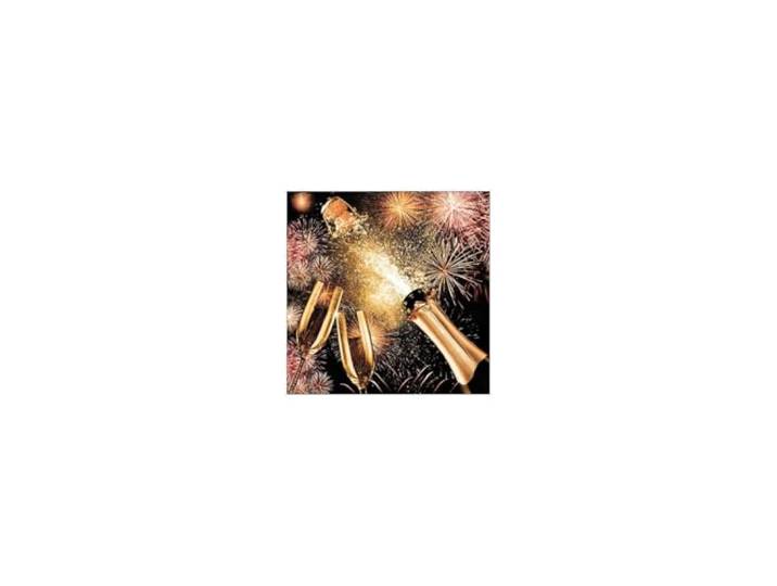 Ambiente Servet Lunch 33x33 cm Motief: Popping kurk - champagnefles vuurwerk oudejaarsavond 20 stuks per verpakking