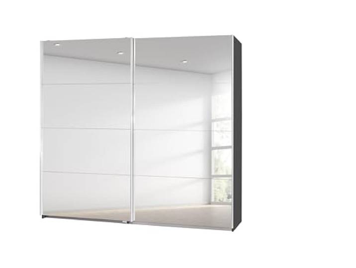 Rauch Möbel Caracas, Schwebetürenschrank, Grau metallic, Breite 226 cm