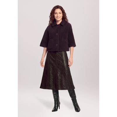 Cape CARTOON "Damen mit aufgesetzten Taschen", Damen, Gr. 36, schwarz dahlia, Obermaterial: 100% Polyester, lässig geschnitten, weit, Jacken Cape