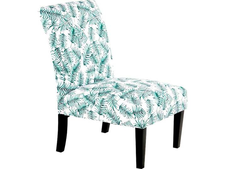 Stuhl KAYOOM Indira 110, mit gepolsterter Sitzfläche und Rückenlehne , grün (flower), B:55cm H:92cm T:77cm, Stoffbezug: 100% Polyester, / Stuhlbeine: 100% Buche, lackiert, Stühle, Stuhl, stilvoll, modern, ideal für moderne Einrichtungen