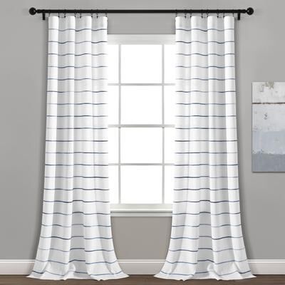 Carson Carrington Pajebo Ombre Stripe Cotton Curtain Panel Pair