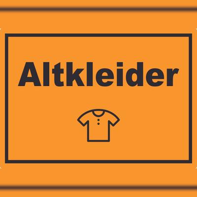 HB-Druck Altkleider Mülltrennung Aufkleber Text Symbol Shirt Hemd Hose A2 (420x594mm)
