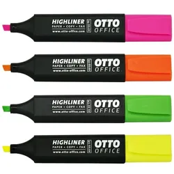 OTTO Office 4er-Pack Textmarker »Highliner« schwarz