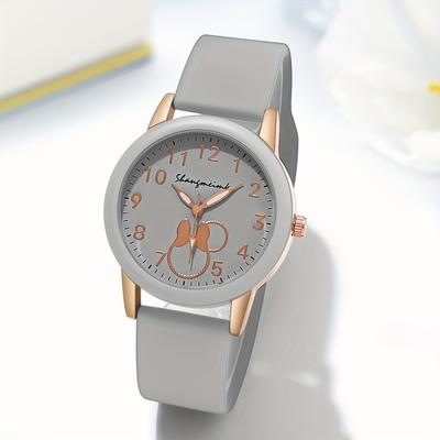 Fabled Fashion Studio Vibrant Candy Color Women Silicone Quartz Watch grey