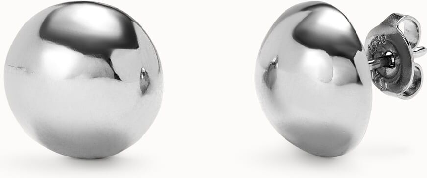 UNOde50 Pendientes bañados en plata de ley en forma de bola Plateado U