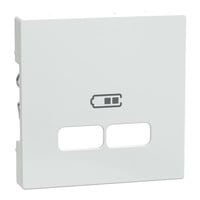 Zentralplatte für System M USB Ladestation Einsatz weiß, Retail