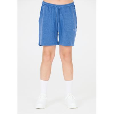 Shorts LES'ARCS "Crodi", Mädchen, Gr. 140, EURO-Größen, blau, 60% Baumwolle, 40% Polyester, unifarben, kurz, Hosen Shorts, Aus recycelten Materialien