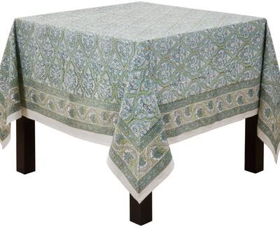 Saro Lifestyle Floral Damask Tablecloth - Ornamental Medallion Print for Dining Room & Everyday Entertaining
